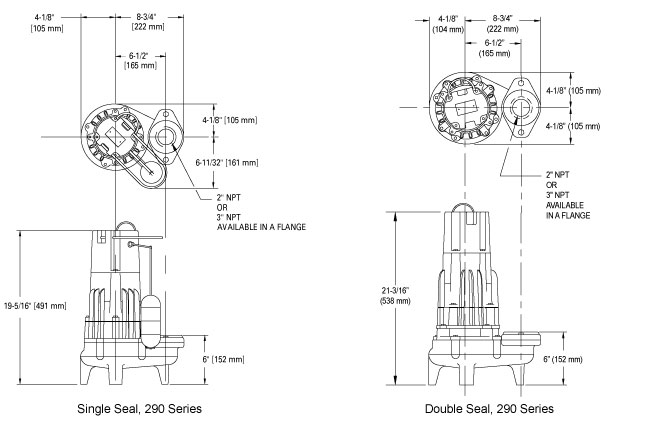 Dimensional Data, 290 Series, SK863, SK1415